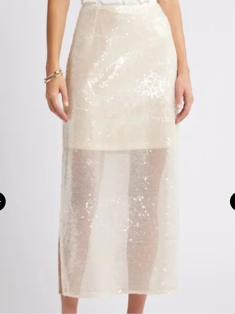 Open Edit Sequin Midi Skirt